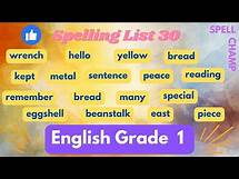 Video thumbnail for English Grade 1 Spelling List 30