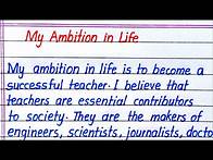 Video thumbnail for My Ambition in Life Essay in English || Essay on My Ambition in English