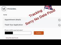 Video thumbnail for VFS Tracking | Sorry No Data Found | How to track Visa Application