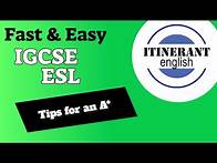 Video thumbnail for IGCSE English as a second language 0510/0511 - tips for an A *