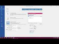 Video thumbnail for MS Word: How to Find, Convert/Upgrade Compatibility Mode (Old to New Version)