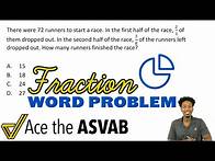 Video thumbnail for ASVAB Arithmetic Reasoning - Fraction Word Problem (Step-By-Step Walkthrough)
