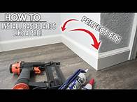 Video thumbnail for How To Install Baseboard Like A Professional With No Gaps! DIY Pro Tips And Tricks For Beginners!