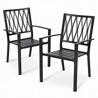 Video thumbnail for Nuu Garden 2PCS Outdoor Patio Stackable Wrought Iron Dining Chairs Set of 2,Bistro and Dining Chairs,Black