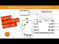 Video thumbnail for Surge Lightning test simulation in LTspice! 61000-4-5 EMC challenge!