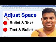 Video thumbnail for How To Adjust Space Between Bullet And Text In Word