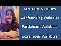 Video thumbnail for Confounding and Extraneous Variable-Research Methods-Psychology #psychology #ib #aslevel #youtube