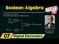Video thumbnail for Introduction to Boolean Algebra (Part 1)