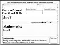 Video thumbnail for Functional Skills Maths L1 Past Paper 7 Pearson Edexcel
