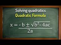 Video thumbnail for The Quadratic Formula - GCSE Maths