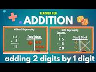 Video thumbnail for Addition: Adding 2 digits by 1 digit with regrouping and without regrouping | Easy way | Mathematics