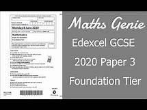 Video thumbnail for Edexcel GCSE Maths 2020 Foundation Exam Paper 3 Walkthrough