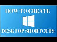 Video thumbnail for How to Create Desktop Shortcut Icons on Windows 10