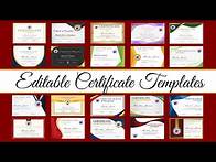 Video thumbnail for EDITABLE CERTIFICATE TEMPLATES