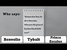 Video thumbnail for 🗡️Romeo and Juliet Quiz 🌹| 20 Multiple Choice Questions | For Fun or Study | Shakespeare Study