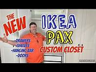 Video thumbnail for 2024 IKEA PAX Closet; Basket, Drawers, Shelves, Hanging Bars, And Doors- Step by Step Assembly