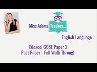 Video thumbnail for Revise Edexcel GCSE English Language Paper 2 - Full Walk Through