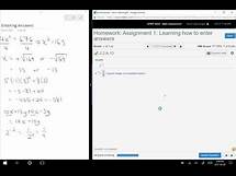 Video thumbnail for How to enter answers in MyMathLab (Assignment 1)