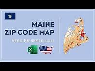Video thumbnail for Maine Zip Code Map in Excel - Zip Codes List and Population Map