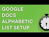Video thumbnail for Google Docs: 2 ways to alphabetize lists, step by step