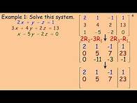 Video thumbnail for Solving Linear Systems Using Matrices
