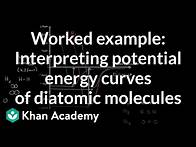 Video thumbnail for Worked example: Interpreting potential energy curves of diatomic molecules | Khan Academy