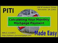 Video thumbnail for Calculating Your Monthly Mortgage Payment - PITI Explained