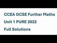Video thumbnail for CCEA GCSE Further Maths Unit 1 Past Paper Solutions | June 2022 Exam | Calculator Paper