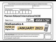 Video thumbnail for IGCSE Mathematics January 2023 - 4MA1/2H