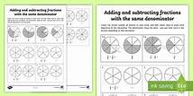 Video thumbnail for Adding and Subtracting Fractions with the Same Denominator Worksheet