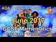 Video thumbnail for GCSE Maths AQA June 2017 Paper 1 Higher Tier Walkthrough