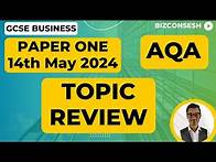 Video thumbnail for Topic Review for Paper 1 - AQA GCSE Business