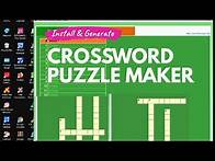 Video thumbnail for HOW TO INSTALL AND GENERATE CROSSWORD PUZZLE/ CROSSWORD PUZZLE MAKER BASIC TUTORIAL