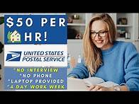 Video thumbnail for USPS is Hiring Remote! $50 Per Hour | No Interview No Phone Remote Work From Home Jobs 2024
