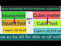 Video thumbnail for how to convert Square meters to square foot & Cubic meter to cubic foot.Basic knowledge for engineer