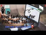 Video thumbnail for How to apply for PRC Online Oath Taking