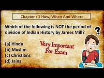 Video thumbnail for 🔴 Class 8 History Our Past Chapter 01 How, When and Where MCQ With Answers | Very important For Exam