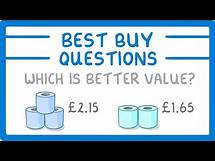Video thumbnail for GCSE Maths - How to Solve Best Buy Questions