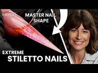Video thumbnail for STILETTO NAILS TUTORIAL - Master nail shape straight from the world championships | Indigo Nails