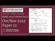 Video thumbnail for IGCSE Mathematics Paper 22 - Oct/Nov 2023 - 0580/22/O/N/23 FULLY SOLVED