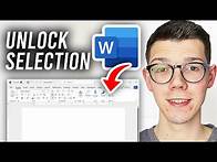 Video thumbnail for How To Unlock Selection In Word - Full Guide