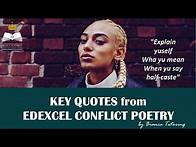 Video thumbnail for KEY QUOTES from EDEXCEL CONFLICT POETRY ANTHOLOGY *GCSE ENGLISH*