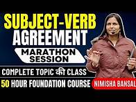 Video thumbnail for SUBJECT VERB AGREEMENT | FULL TOPIC | CONCEPT | MARATHON CLASS | ENGLISH GRAMMAR | NIMISHA BANSAL