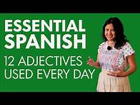 Video thumbnail for Learn Spanish Vocabulary: 12 adjectives you need to learn