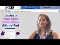 Video thumbnail for 👩🏼‍💻 Learn How to View or Restore Previous Versions of Microsoft Files! 🎯