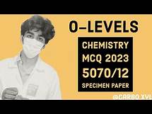 Video thumbnail for Latest Past Paper Specimen 2023 Paper 1 5070 Solved | O Levels Cambridge International GCE