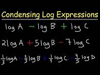 Video thumbnail for Condensing Logarithmic Expressions