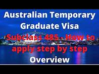 Video thumbnail for Australian Temporary Graduate Visa Subclass 485 - How to apply step by step Overview