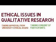 Video thumbnail for What are ethical issues in qualitative research