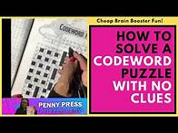 Video thumbnail for No Clues Allowed! How to Solve a Codewords Crossword Puzzle Without Given Clues